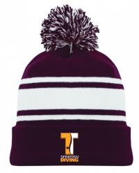 TA-A1830-233-Embroidered Beanie with PomPom